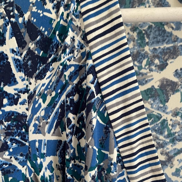 BCBGMaxAzria Blue Print Wrap Dress - Picture 3 of 5